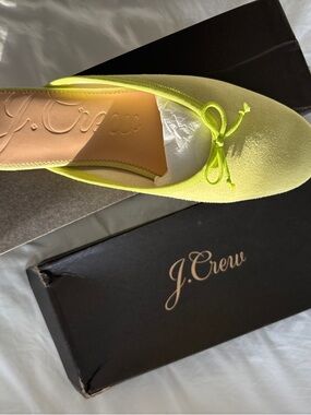 J. Crew Women's Neon Lime Ballet slides